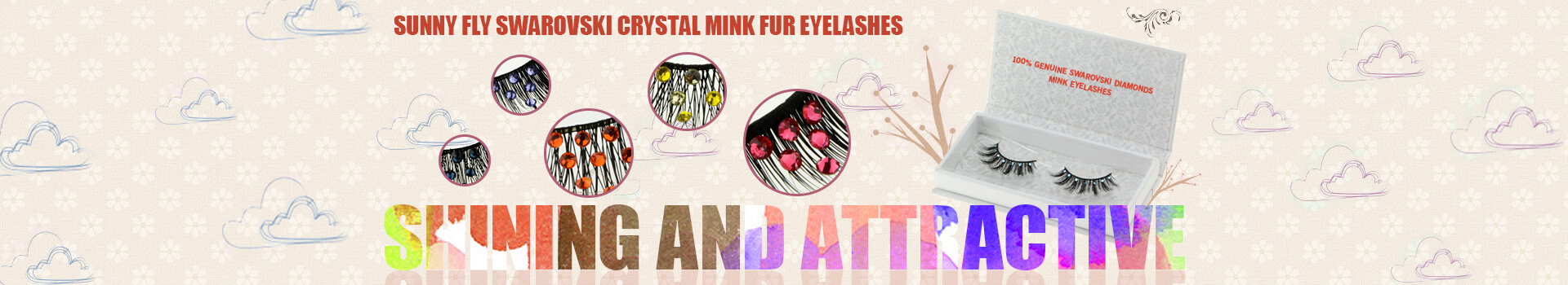 Swarovski Crystal Mink Fur Eyelashes MS21