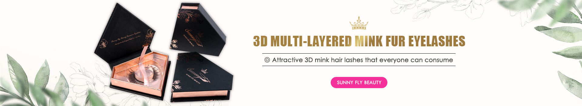 3D Multi-layered Mink Fur Eyelashes MG06